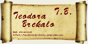 Teodora Brčkalo vizit kartica